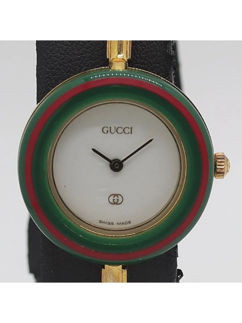 Gucci Replacement with Bezel 11 Quartz White Dial Bangle Watch